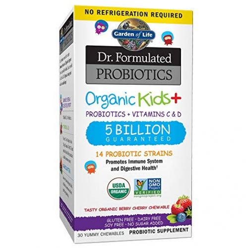 Garden of Life Dr. Formulated Probiotics Organic Kids Plus Probiotics + Vitamins C & D