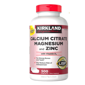 Kirkland Signature Calcium Citrate, Magnesium, and Zinc 