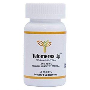 Telomeres Up Astragaloside IV (98%) 25 mg   Formulated with MoleculeCap Technology Anti-aging Cellular Longevity Formula   60 Tablets 