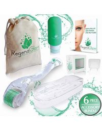 Derma Roller for Face and body - .25mm Microneedle Kit by RegenaGlow